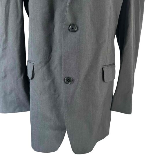 Michael Kors Dark Grey Button Single Breasted Notched Lapel Mens Blazer Size 44L - Picture 4 of 16